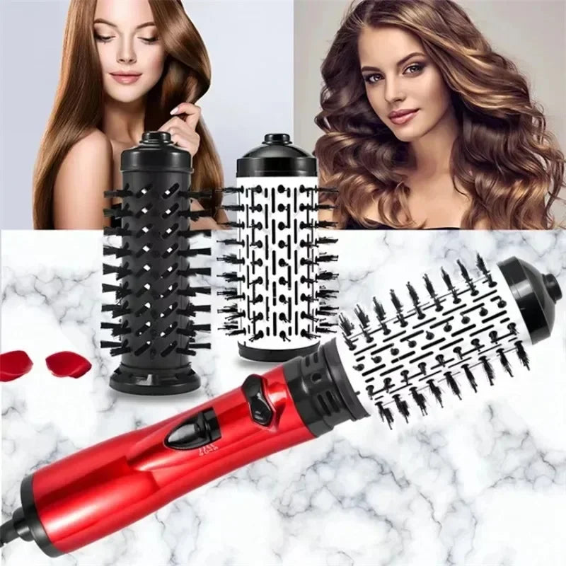 Ava™ 3-in-1 Kuumailmapuhallin ja pyörivä hiustenkuivaaja kuiville, kiharoille ja suorille hiuksille